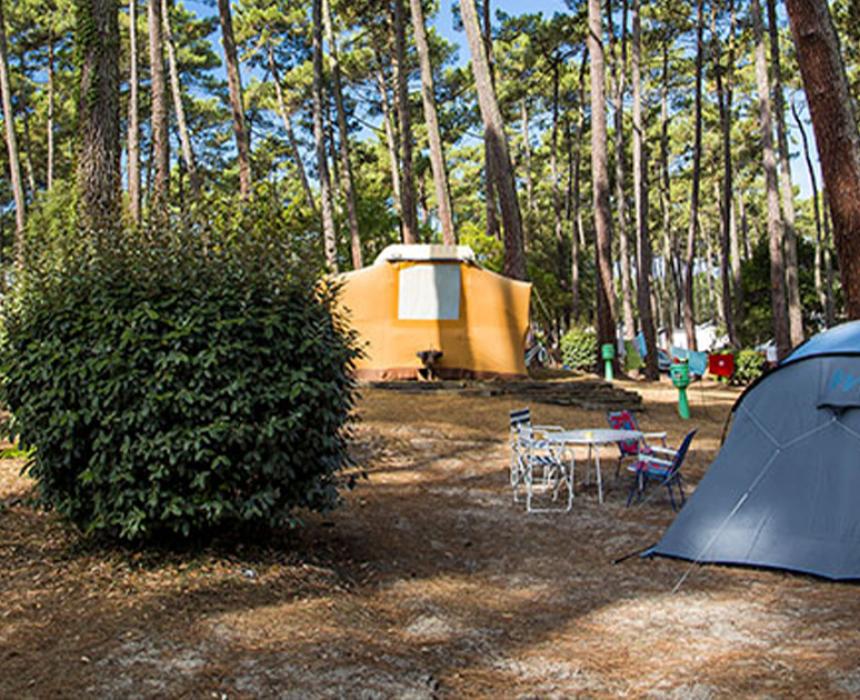 tentes du camping Les Oyats